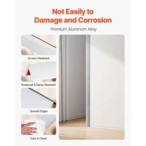 alluminum alloy wall corner protector, 2 x 2 x 48 inch, 12 pack metal corner guards, edge trim protector 90 degree angle l shape for home,office,commercial wall protection, with 3m tape