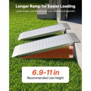 aluminum trailer ramps, 2pcs 39 x 12 in, heavy duty atv ramp set with anti slip plates, 3000lbs combined capacity loading ramps for motorcycles, lawn mowers, farm tractors, carts