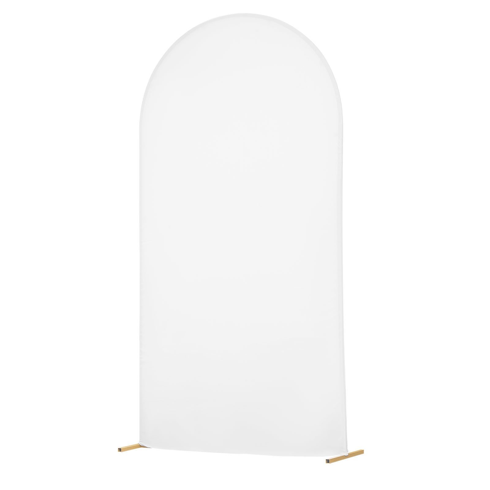 arch backdrop stand, 7.2 x 4 ft, stable structure, easy assembly, 1 piece gold metal arch backdrop stand with cover for wedding, birthday party, holiday celebration, and ceremony decoration