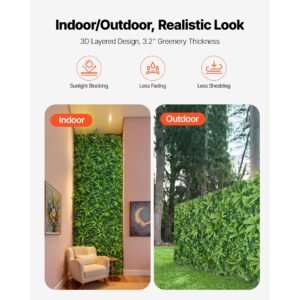 artificial plant wall, 40 x 120 in artificial boxwood panels, sun protection greenery backdrop privacy hedge fence, fake grass screen for wedding, indoor, outdoor garden, backyard (1 pc)