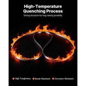 bandsaw blade, 109.45 inch length, 4 tpi band saw blade with 18 hrc hardened sharp teeth, high strength carbon steel, 0.6 inch width, replacement for major woodworking band saw brands, 1 pack