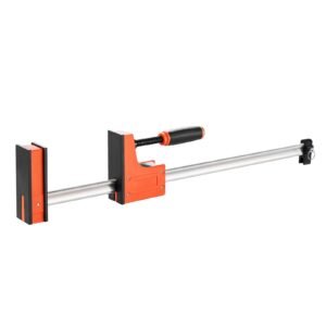 bar clamps for woodworking, 2 pack 36 inch parallel clamp set, f clamp with 1500 lbs load limit, even pressure, high strength plastic and carbon steel, for woodworking metal working, orange