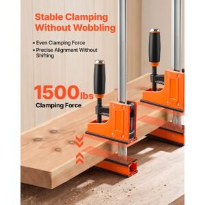 bar clamps for woodworking, 4 pack, 36" opening f clamps, 1500 lbs load limit, clamp/spreader 2 modes, soft rubber pads, ergonomic handle, carbon steel bar, for wood working and metal working