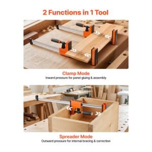 bar clamps for woodworking, 4 pack, 36" opening f clamps, 1500 lbs load limit, clamp/spreader 2 modes, soft rubber pads, ergonomic handle, carbon steel bar, for wood working and metal working
