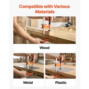 bar clamps for woodworking, 8 pack, 6" and 12" f clamps, 600 lbs load limit, with plastic pad and self locking design, malleable iron and carbon steel, for wood working and metal working