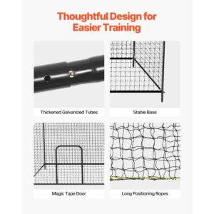 baseball batting cage, 35.0 x 10.5 x 10.2 ft freestanding portable batting cage, hitting cages with 45 ply knotted hdpe & long positioning ropes, battings cages netting for indoor outdoor