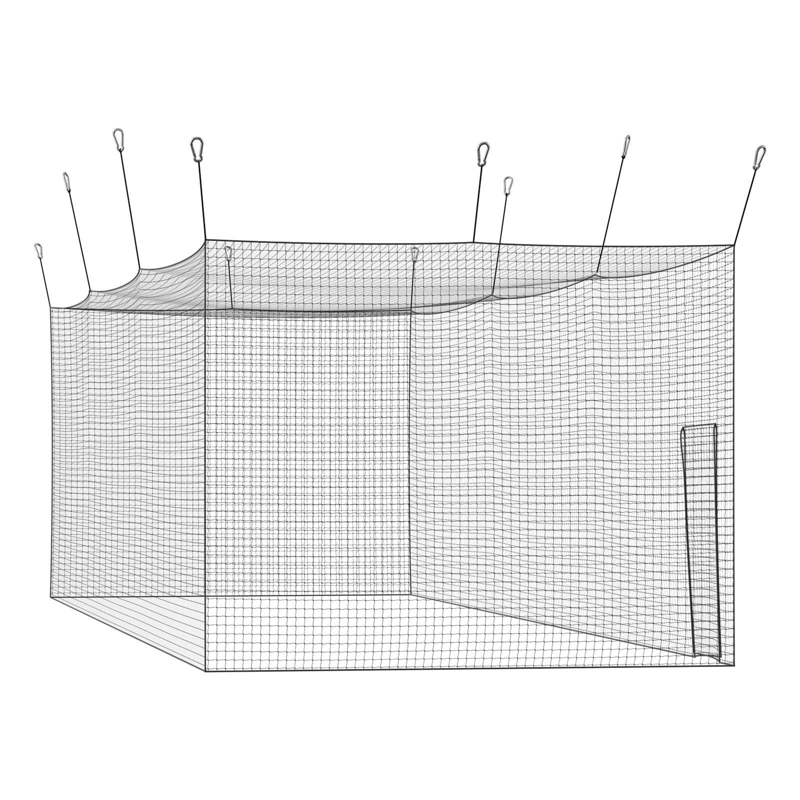 baseball batting cage, 41.7 x 12.8 x 10.1 ft freestanding portable batting cage, hitting cages with 30 ply knotted hdpe & carabiner hooks, battings cages netting for indoor, outdoor (net only)