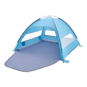 Beach Tent Sun Shelter for 8 Person, UPF 50+ Protection, Portable Sun Shade Canopy with Carrying Bag & Sand Pockets, Lightweight and Easy Setup Beach Umbrella for Camping Fishing Outdoor Picnic