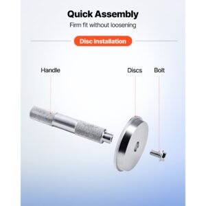 bearing press kit, 10 pcs, bearing race and seal driver set with 9 bushings and handle shaft, bushing driver tool set, heavy duty aluminum alloy removal installation tool kit with storage case