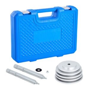 Bearing Press Kit, 7 Pcs, Bearing Race and Seal Driver Set with 5 Bushings, Handle Shaft and Extension Rod, Bushing Driver Tool Set, Heavy Duty Removal Installation Tool Kit with Storage Case