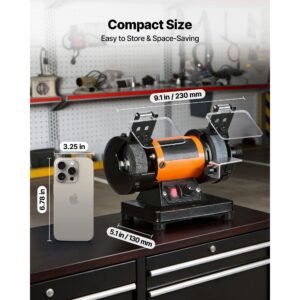 bench buffer polisher, 8300 10600 rpm adjustable speed, polishing & buffing machine with grinding, fiber, and wool wheels, 100 piece accessory kit, for jewelry, wood, metal, raw stone, jade diy