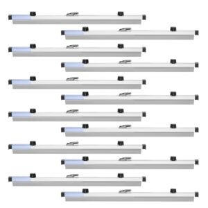 Blueprint Clamps, 24 Inches, Blueprint Hanging Clips Binding Strips, Aluminum Construction, Document Storage, for Blue Print, Maps, Construction Paper Posters Plans Drawings Arts, Pack of 12