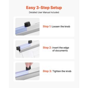blueprint clamps, 24 inches, blueprint hanging clips binding strips, aluminum construction, document storage, for blue print, maps, construction paper posters plans drawings arts, pack of 6