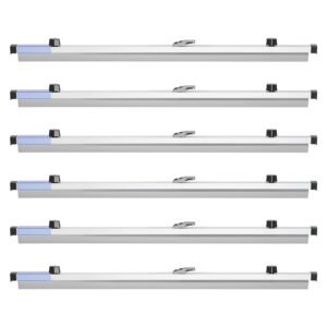 Blueprint Clamps, 30 Inches, Blueprint Hanging Clips Binding Strips, Aluminum Construction, Large Document Storage, for Blue Print, Maps, Construction Paper Poster Plans Drawings Arts, Pack of 6