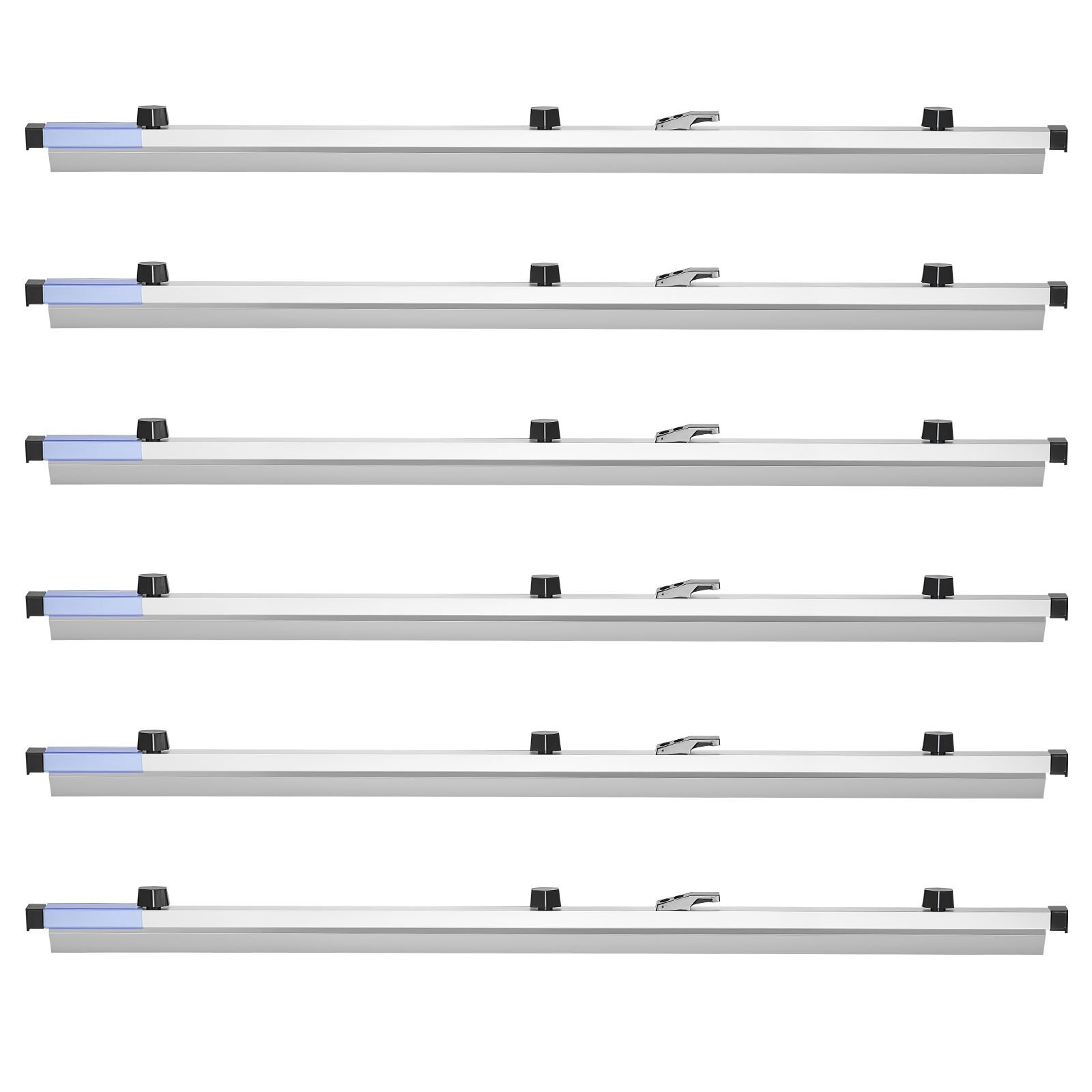 blueprint clamps, 36 inches, blueprint hanging clips binding strips, aluminum construction, large document storage, for blue print, maps, construction paper poster plans drawings arts, pack of 6