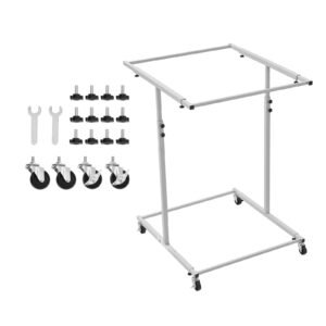 Blueprint Storage Rack, Steel, Mobile Adjustable Blueprint Holder, Vertical Drawing Rack with Wheels, File Storage Organizer Stand, for Construction Plans Posters Home Office, Without Clamps