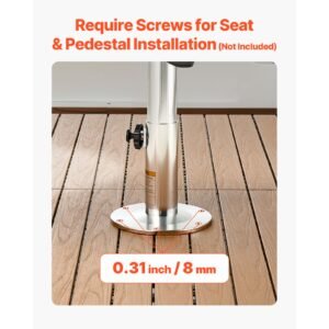 boat seat pedestal, adjustable height from 12.76 to 18.7 inches, aluminum alloy boat chair base with locking design, waterproof & rust resistant, ideal for fishing and boating enthusiasts