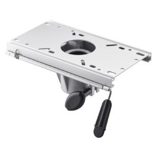 Boat Seat Pedestal, Forward & Backward Sliding Adjustment, Aluminum Alloy Boat Chair Base with Slide, 5-inch Sliding Travel, Waterproof & Rust-resistant, Fit 2-7/8 Inch Diameter Pedestal Post