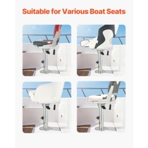 boat seat pedestal, forward & backward sliding adjustment, aluminum alloy boat chair base with slide, 5 inch sliding travel, waterproof & rust resistant, fit 2 7/8 inch diameter pedestal post