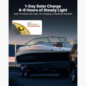 boat trailer guide, 46 in with led light trailer guide poles, 2pcs high hardness steel guide ons, wide adjustable trailers guides with pvc pipes, for ski boat, fishing boat or sailboat trailers