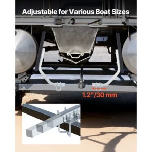 boat trailer guides, 1.2 in adjustable width trailers guide, 2pcs high hardness steel trailer guide ons with thick support pads, fits l beam, box or c channel bunk style pontoon trailers