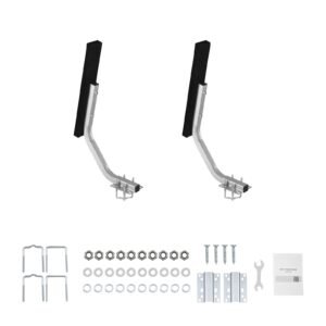 Boat Trailer Guides, 1.2 in Adjustable Width Trailers Guide, 2PCS High-Hardness Steel Trailer Guide-Ons with Thick Support Pads, Fits L-Beam, Box or C-Channel Bunk-Style Pontoon Trailers