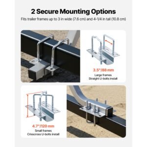boat trailer guides, 1.2 in adjustable width trailers guide, 2pcs high hardness steel trailer guide ons with thick support pads, fits l beam, box or c channel bunk style pontoon trailers