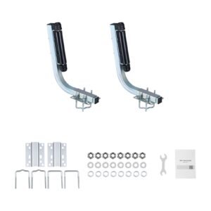 Boat Trailer Guides, 18.5 in/20.5 in Height Adjustable Trailers Guide, 2PCS Thickened High-Duty Steel Trailer Guide-Ons with Smooth Roller Guidance, for V-Hull Boats, Small to Mid-Size Boats