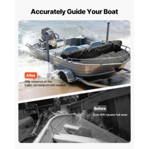boat trailer guides, 40 in/48 in height guide poles, 2pcs high hardness steel trailer guide ons, adjustable guide poles with pvc pipes, for ski boats, compact fishing boats, small sailboat