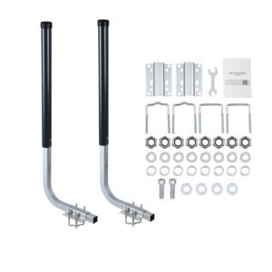 Boat Trailer Guides, 40 in/48 in Height Guide Poles, 2PCS High-Hardness Steel Trailer Guide-Ons, Adjustable Guide Poles with PVC Pipes, for Ski Boats, Compact Fishing Boats, Small Sailboat