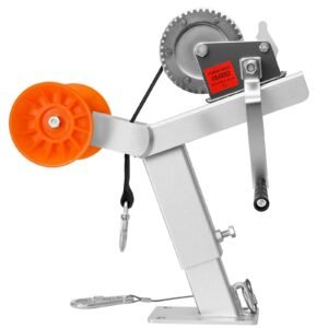 boat trailer winch stand with roller, 1200 lbs winch & 2 in x 25 ft winch strap, boat winch mount with u bolt for 2 3 inches w x 3 4 inches h trailer tongue, fit for jet ski, sailboat, speedboat