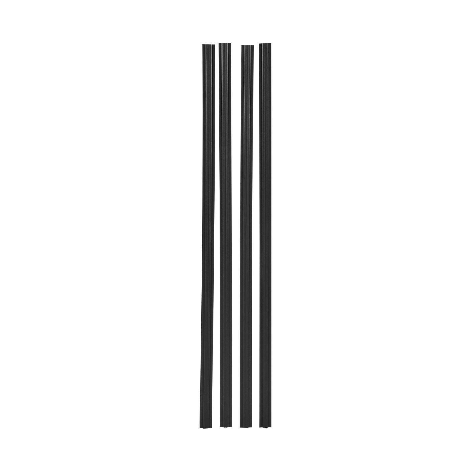 bottom locking privacy slats, double wall vertical bottom locking slats with wings for chain link fence, high density hdpe chain link slats ideally fit 8' high fence for garden and farm(black)
