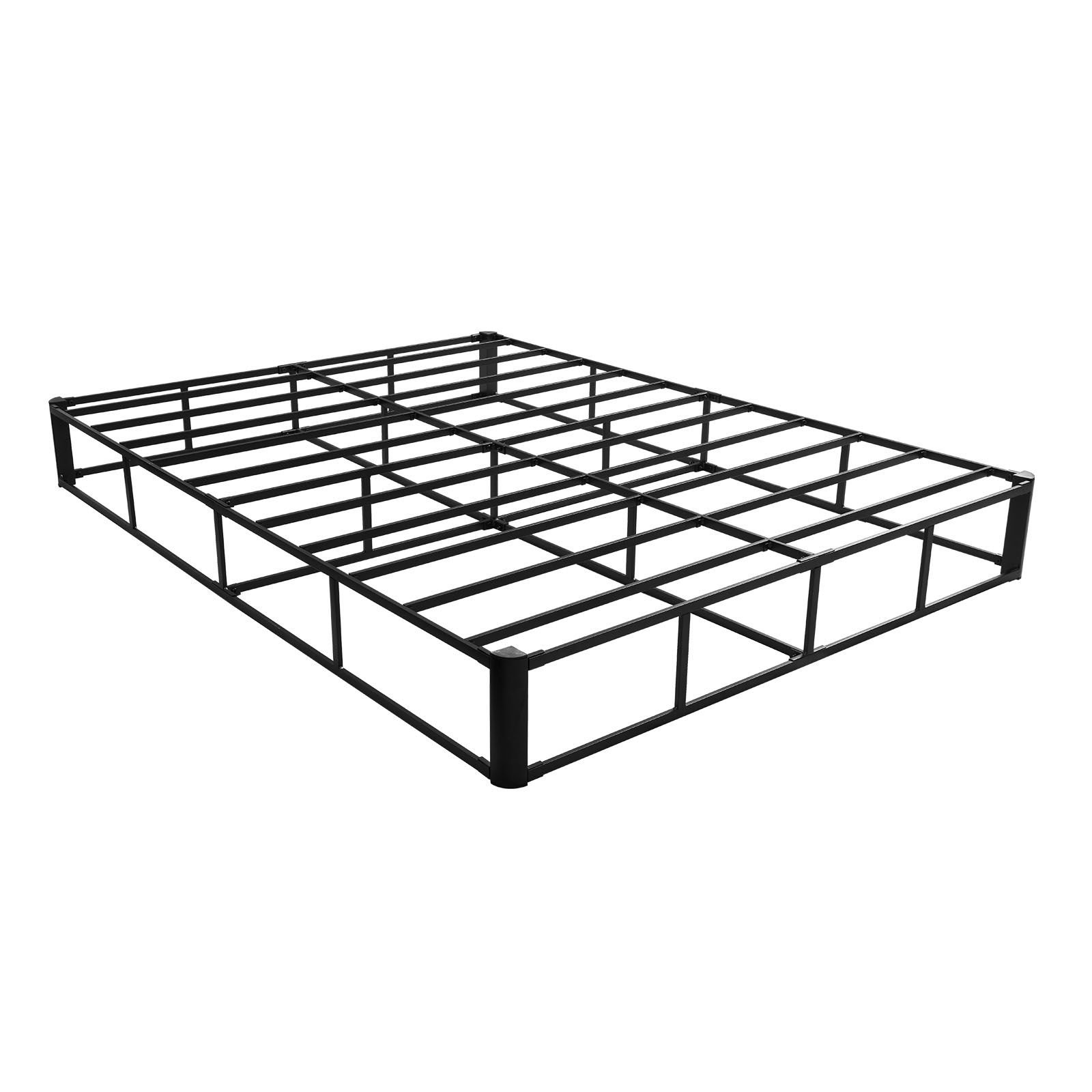 box spring, queen size bed frame with washable fabric cloth, heavy duty metal frame for queen bed, 9.1 in mattress foundation, 3500 lbs max weight capacity, easy assembly, 79.1 x 59.6 x 9.1 in