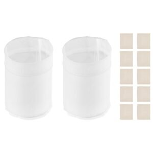 Brew Bags, 2 PCS Food Grade Nylon Material Grain Bag, 10 PCS Natural Cotton-Linen Hop Bag, Easy to Clean, Reusable & Ultra-Fine Mesh Home Brewing Bags, Only for Our Automatic Beer Brewer