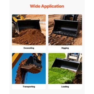 bucket tooth bar, 46 in heavy duty 5 teeth tractor bucket bar for loader tractor loader skidsteer, 4560 lbs load capacity, bolt on teeth bars for buckets protection efficient & soil excavation