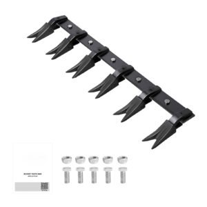 Bucket Tooth Bar,45.2 in Heavy Duty 6 Teeth Tractor Bucket Bar for Tractor Loader Skidsteer, 4560 lbs Load Capacity, Bolt On Teeth Bars for Buckets Protection Efficient & Soil Excavation