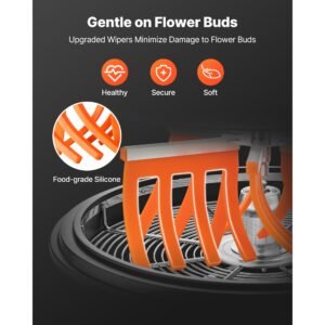 bud leaf bowl trimmer, 19 in manual bud trimmer, with sharp stainless steel blades, visual cutting, wet & dry hydroponic cutting machine, twisted spin cut for plants leaves buds flowers