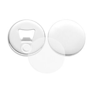 Button Maker Supplies 50 Sets 2.28 in / 58 mm Refrigerator Magnets, Bottle Openers, and Keychains Button Parts with Backs, Shells, Clear Mylar Films, and Blank Circle Papers, for Home DIY