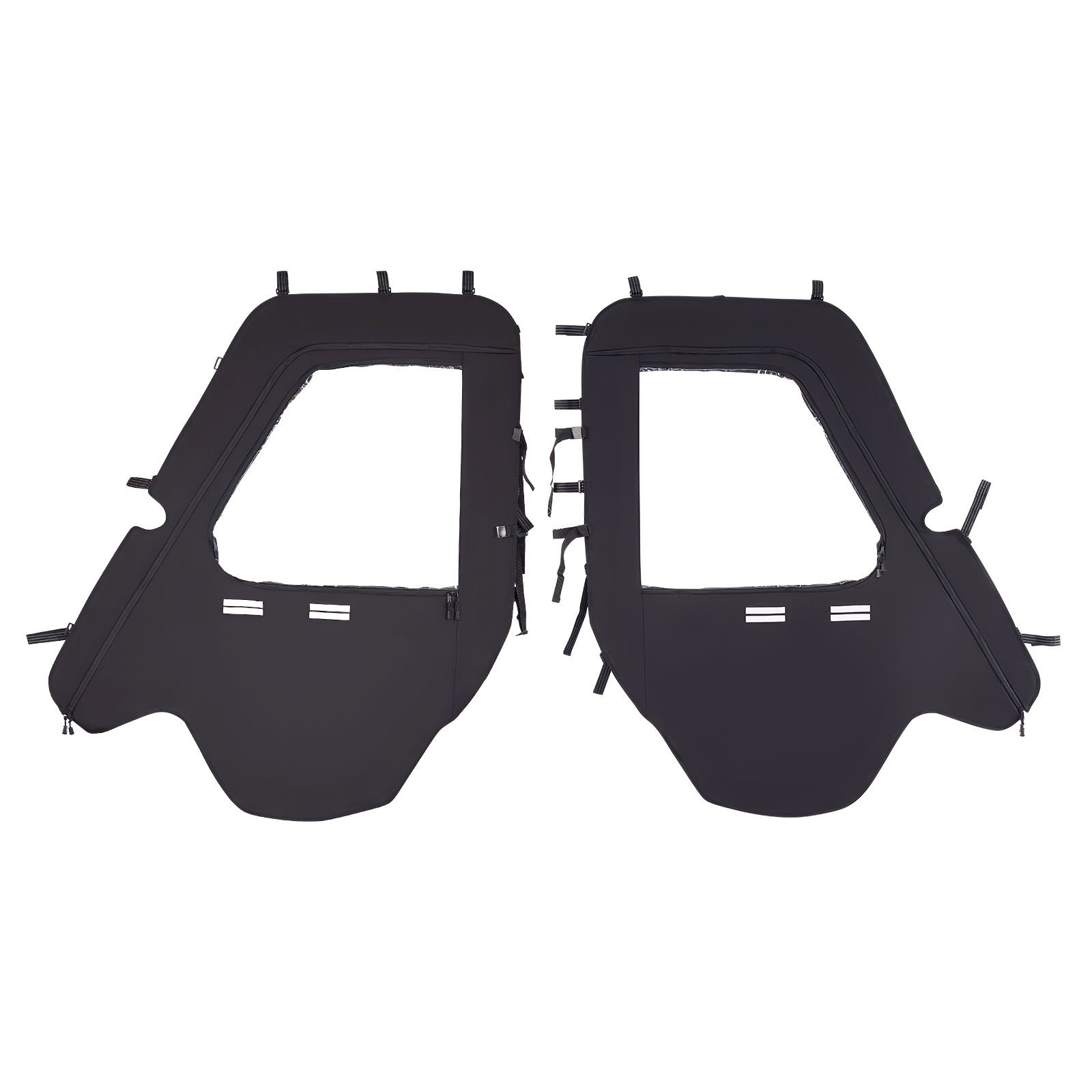 cab enclosure upper doors, compatible with hisun 500 700/axis 500 700, soft upper doors, windproof & waterproof upgraded zipper utv soft side window kit, work with side mirrors and windshields