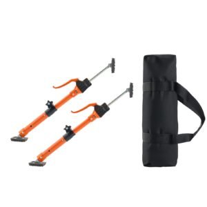Cabinet Jack Support Pole, 2-Pack, 15.75-23.6 Inch Steel Telescopic Quick Support Rod, Adjustable 3rd Hand System up to 220 lbs Capacity for Installing Cabinets, Lifting Drywall, Cargo Bars