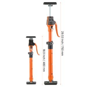 cabinet jack support pole, 2 pack, 18.9 29.5 inch steel telescopic quick support rod, adjustable 3rd hand system up to 220 lbs capacity for installing cabinets, lifting drywall, cargo bars