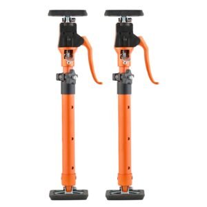 cabinet jack support pole, 2 pack, 18.9 29.5 inch steel telescopic quick support rod, adjustable 3rd hand system up to 220 lbs capacity for installing cabinets, lifting drywall, cargo bars