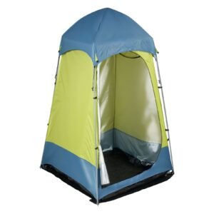 Camping Shower Tent, 1 Room, Portable Privacy Tent Changing Room with Ground Stakes, Ropes, Carry Bag, and Steel Poles, 200D Oxford Fabric with Silver Coating, for Camping, Beach, Fishing
