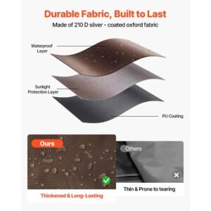 canopy sidewalls, 5.67 x 4.85 ft, canopy tent walls with waterproof and sunlight protection layer, one sided window design, fit for outdoor event tents, vendor booths (3 sidewalls only, brown)