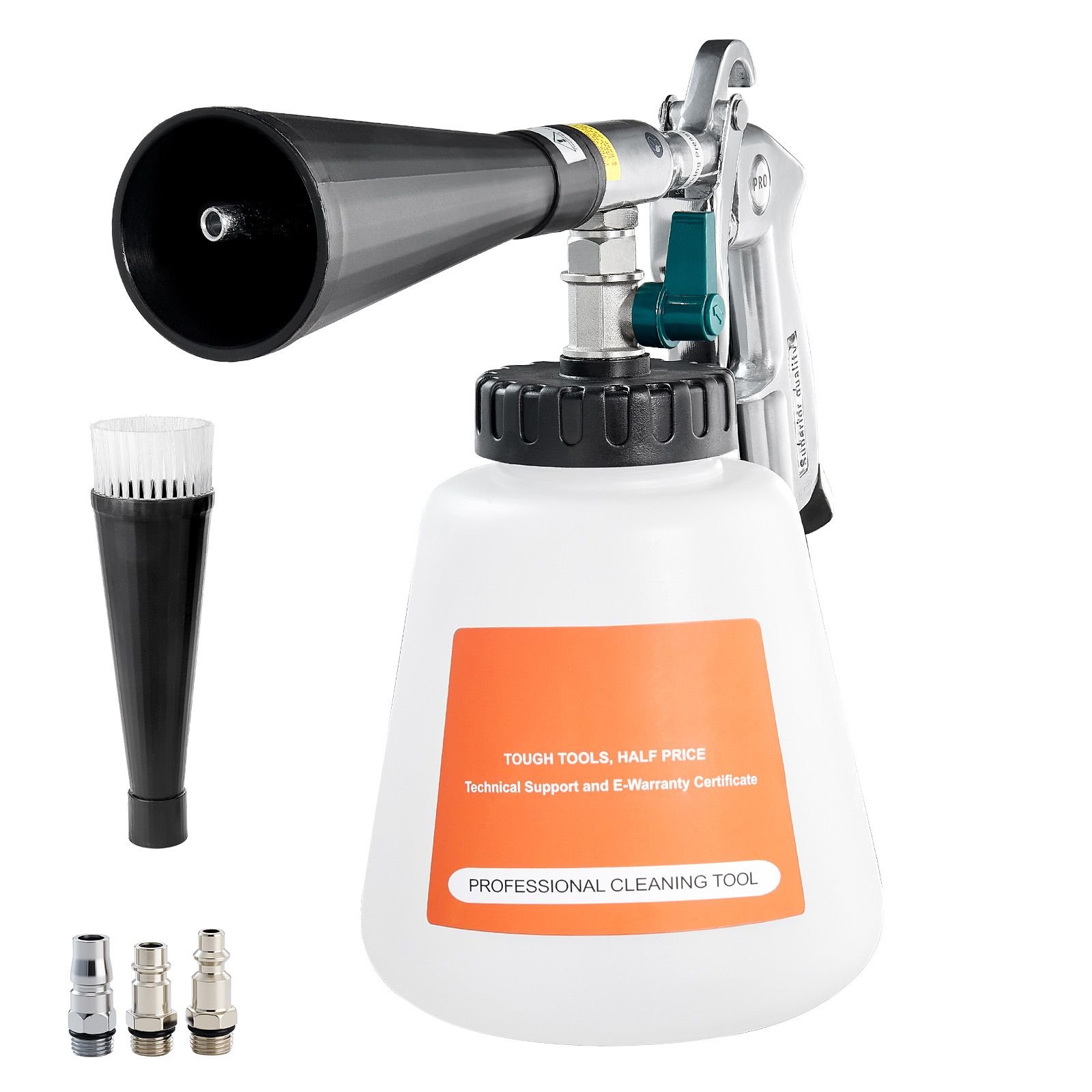 car cleaning gun, 6 9.2 bar high pressure air blow gun with 2 set nozzles & 1l liquid bottle, vortex cleaning gun, quickly blasts dirt and dust from surface, suitable for 1/4 npt air compressor