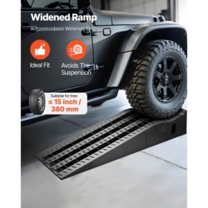 car ramps, 2 pcs 13000 lbs gvw capacity, 6.3 in lift height, portable high profile car service ramps for home garage maintenance and oil changes, heavy duty for truck suv vehicle repair, black