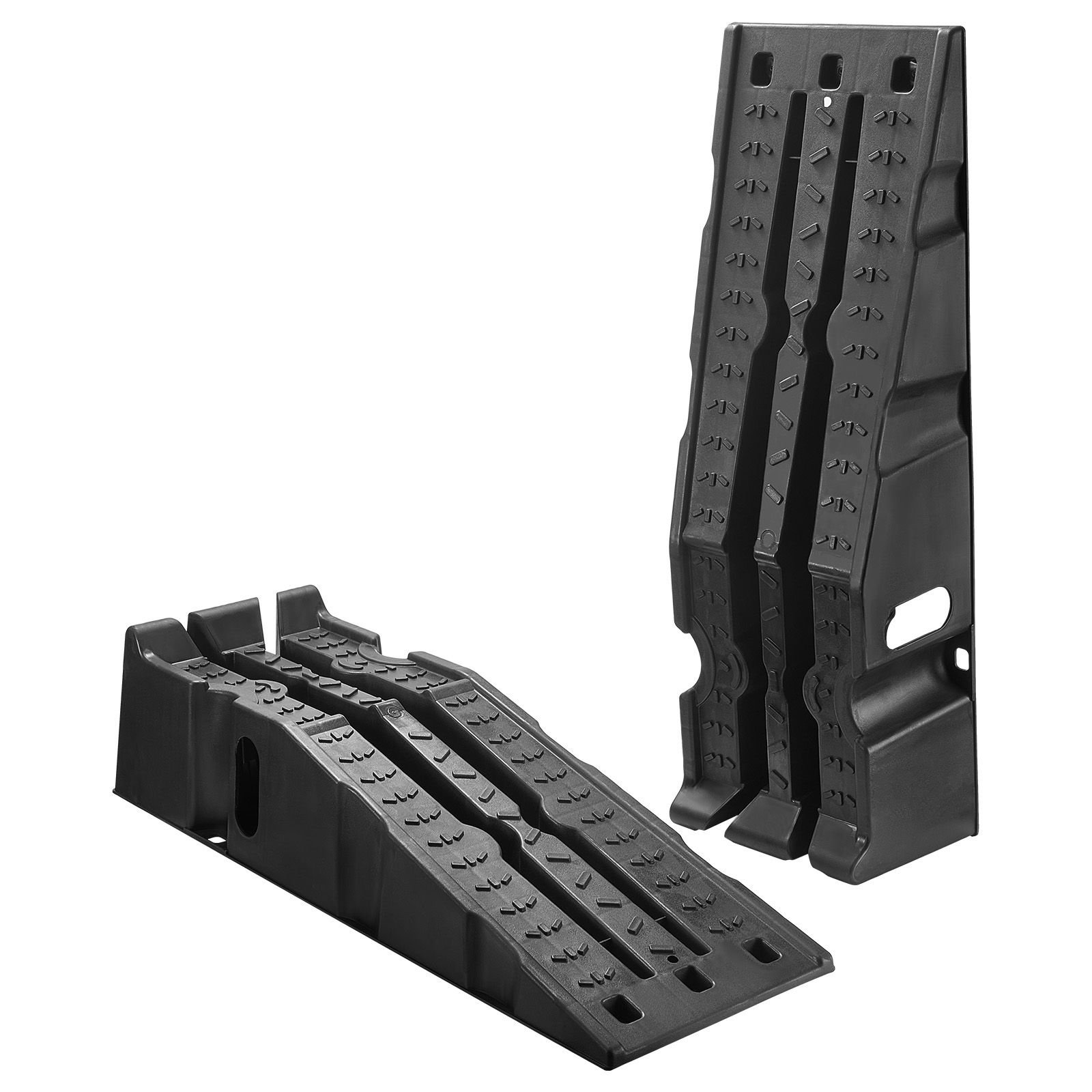 car ramps, 2 pcs 16000 lbs gvw capacity, 6.7 in lift height, portable high profile car service ramps for home garage maintenance and oil changes, heavy duty for truck suv vehicle repair, black