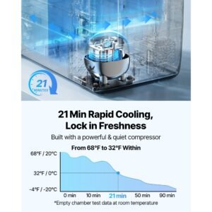 car refrigerator, dc 12/24v ac100 240v compressor electric cooler, 4°f to 68°f truck refrigerator with app control, wheels & dual zone, 37 qt cars cooler for rvs, boats, camping, fishing
