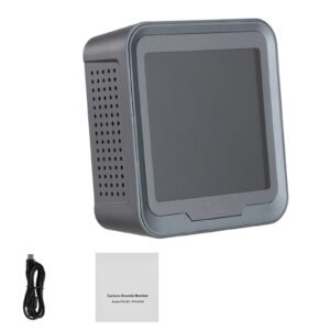 carbon dioxide monitor, co2 controller with temperature and humidity display, ndir sensor, carbon dioxide detector for bedside, home, office, car, lightweight & portable