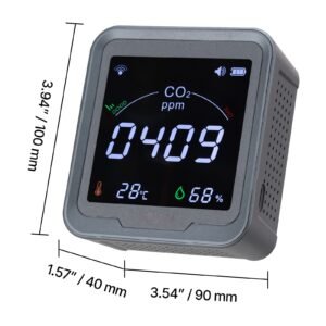 carbon dioxide monitor, co2 controller with temperature and humidity display, ndir sensor, co2 sensor for outdoors, home, office, car, wall mounted use